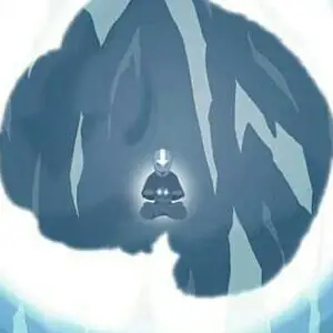 Aang atrapado en el iceberg