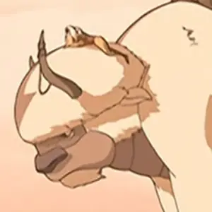 Appa volando con el team avatar