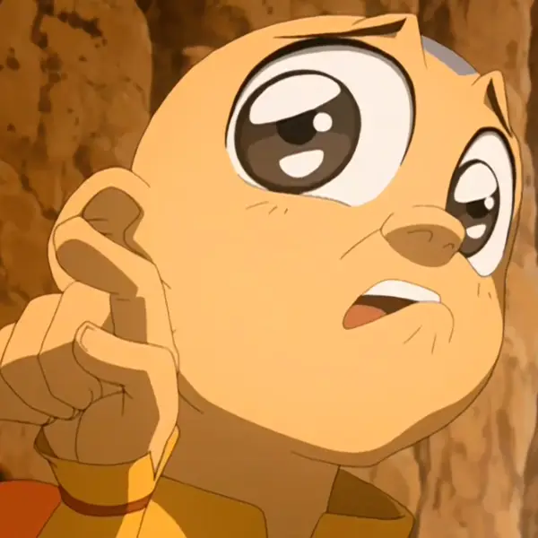 Aang apuntando